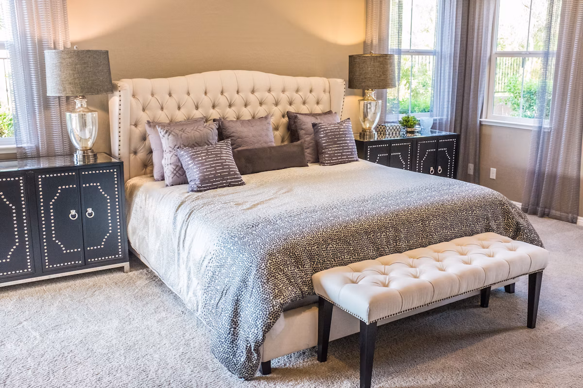 Bedroom imagery from the Pristine Passion website